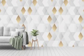 Gold Rombus | Seamless Pattern Wallpaper