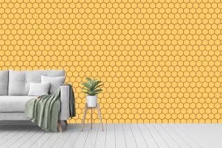 Bee & Flowers V5 | Seamless Pattern Wallpaper