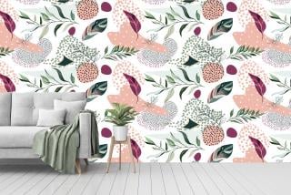 Botanic Pattern with Exotic Leaves