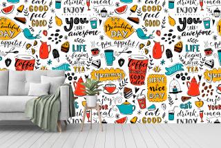 Eat Good, Feel Good | Seamless Pattern Wallpaper