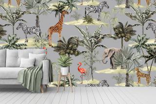 Tropical Vintage Botanical with Animals