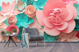 3D Floral Pattern V3 | Mural Wallpaper