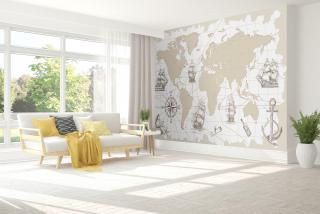 Map Style V10 | Mural Wallpaper