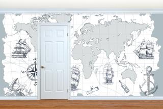Map Style V11 | Mural Wallpaper
