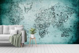Map Style V14 | Mural Wallpaper