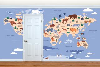 Children Map V10 | Mural Wallpaper