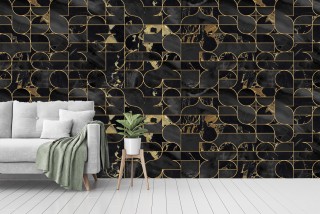 Black Golden Geometric Style