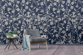 White Flowers V1 | Seamless Pattern Wallpaper