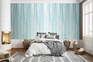 Sky Blue Stripes | Seamless Pattern Wallpaper