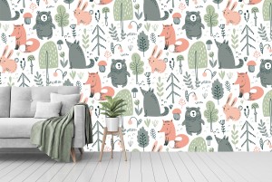 Hand Drawn Kids Forest Animals