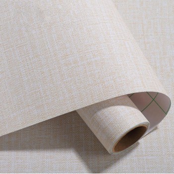 Linen Beige Grasscloth Wallpaper